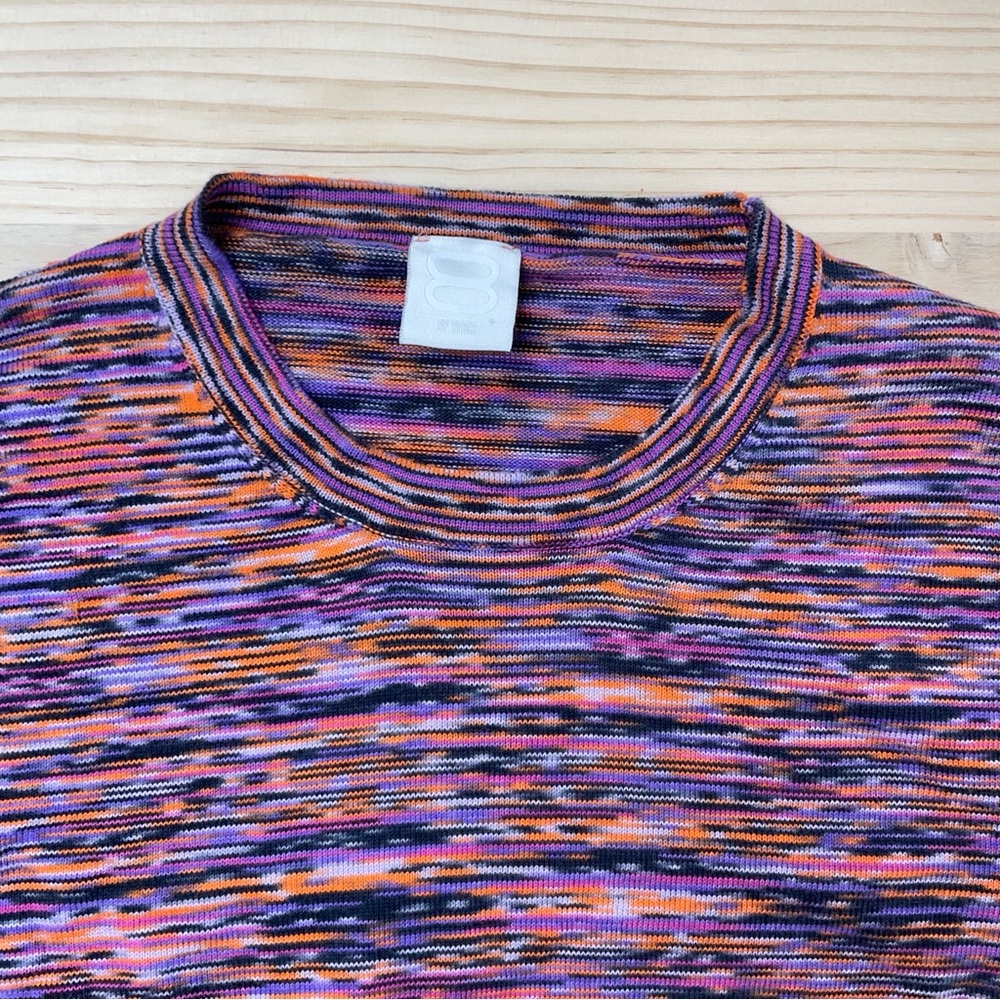 8 by Yoox Multicolor Stretch Striped Missoni-Style Crop Top - Sz M